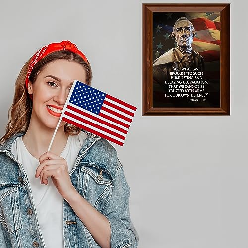 Cannot Be Trusted With Arms - Patrick Henry Patriotic Wall Art Poster, American Flag Wall Decor Is Inspirational Art For Home Decor, Bedroom Decor, Man Cave Room Decor or 4th Of July, Unframed - 8x10
