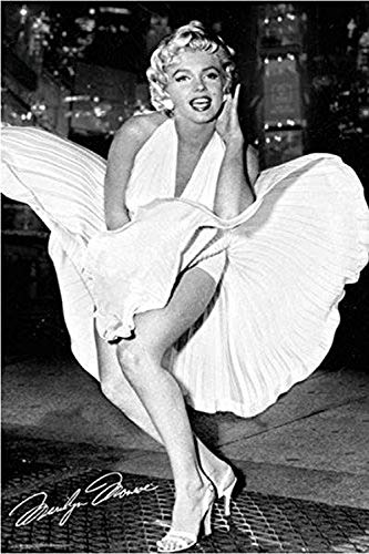 buyartforless Marilyn Monroe - White Dress - 7 Year Itch 36x24 Photograph Art Poster Print - Famous Scene from The Movie, 24 x 36 Inch