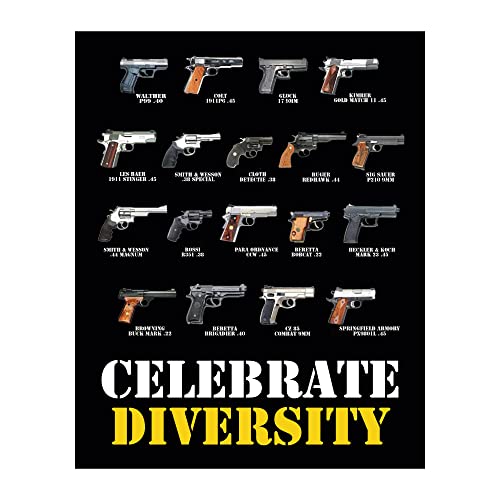 Hand Gun Poster - Patriotic Wall Art, This Second Amendment Wall Decor Poster Is A Great Wall Print For Home Decor, Bedroom Decor, Man Cave Room Decor Aesthetic, or 4th Of July, Unframed - 8x10