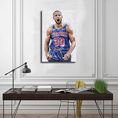 KAMUFF Basketball Player Poster For Walls Canvas Basketball Wall Art Print Quote Signed Posters For Boys Bedroom Unframe-style 12x18inch(30x45cm)