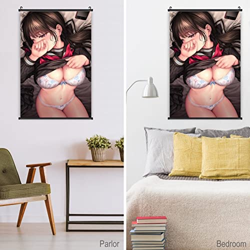 Anime Poster Bra Pantsu Seifuku Sexy Undressing Wall Fabric Scroll Poster Art Prints 18r Posters for Perfect Fans Home Wall Decoration