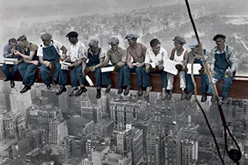 Pyramid America Lunch On a Skyscraper Color Poster Art Print