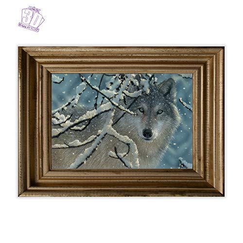 3D LiveLife Lenticular Wall Art Prints - Broken Silence from Deluxebase. Unframed 3D Wolf Poster. Perfect wall decor. Original artwork licensed from renowned artist, Collin Bogle