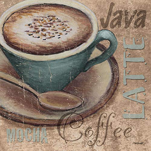 Popular Classic Coffee Espresso Java Dark Roast Signs; Kitchen Decor; Two 12x12in Poster Prints. Teal/Brown