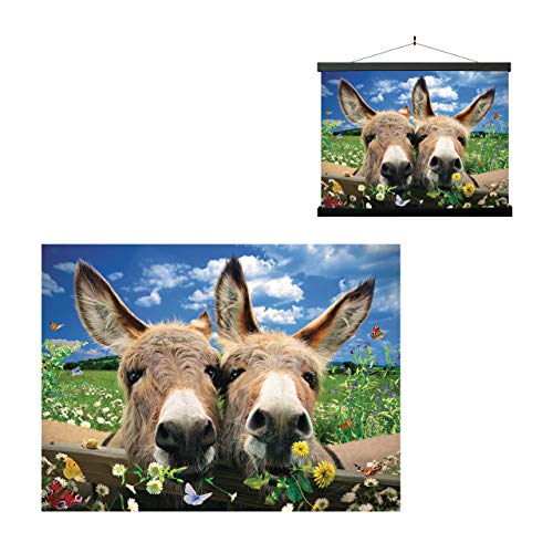 3D LiveLife Lenticular Wall Art Prints - Donkeys from Deluxebase. Unframed 3D Farm Poster. Perfect wall decor. Original artwork licensed from renowned artist, David Penfound