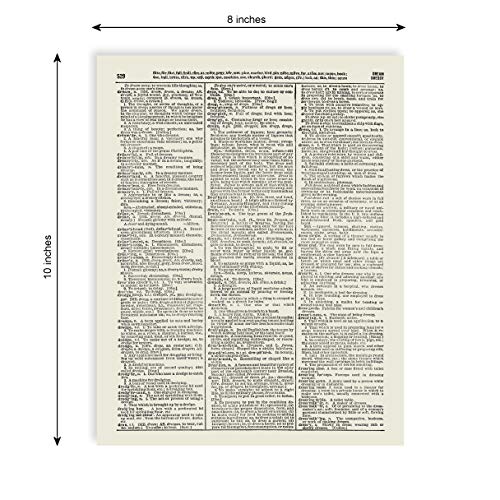 VintBo Rib Cage with Yellow Flowers and Butterflies, Vintage Dictionary Art Print, Modern Contemporary Wall Art for Home Decor, Boho Art Print Poster, Wall Decor 8x10 Inches, Unframed