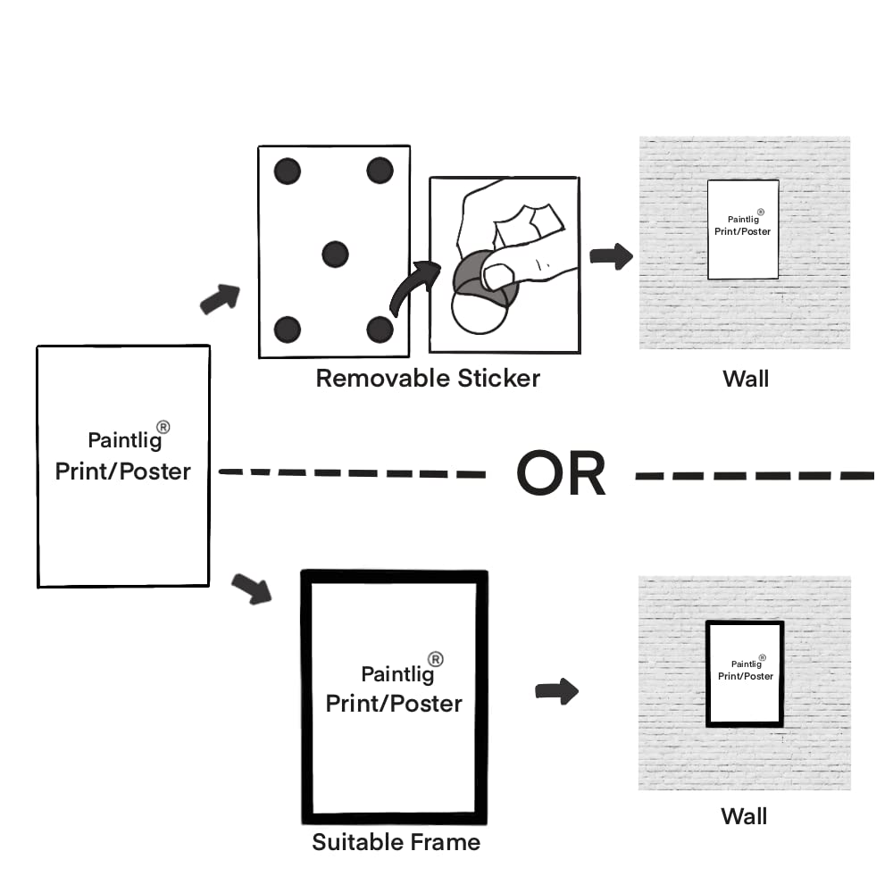 Unframed Motivational Quotes Wall Art - Set of 6 Inspirational Office Posters with Stickers, 8X10 inch Bathroom Wall Decor Quotes Posters Prints with Stickers for Study or Home Office