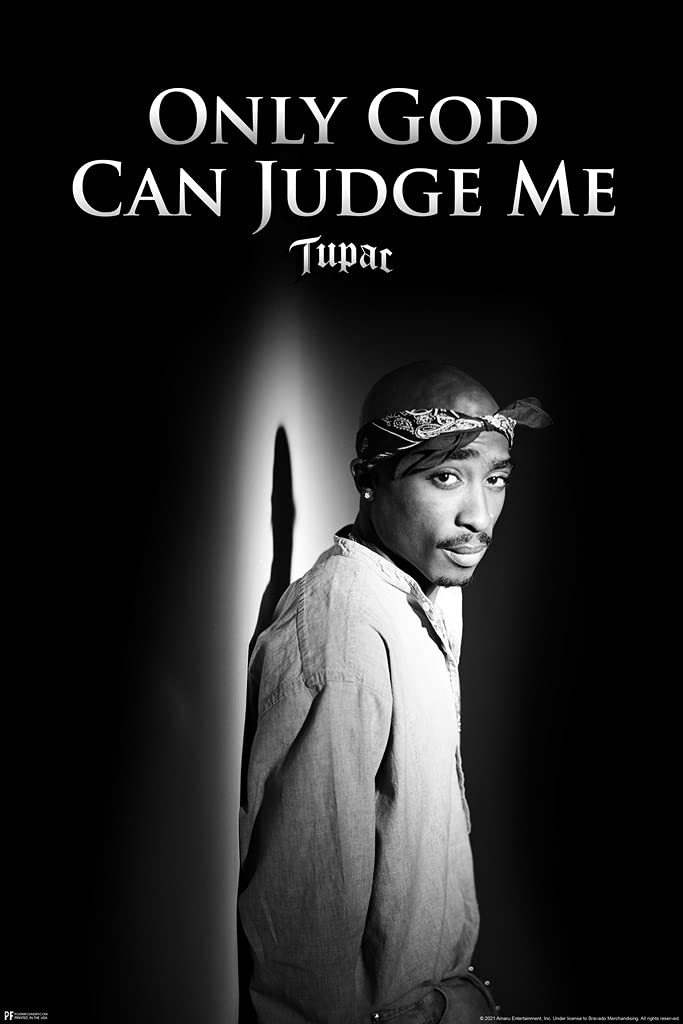 Tupac Posters 2Pac Poster Only God Can Judge Me 90s Hip Hop Rapper Posters For Room Aesthetic Mid 90s 2Pac Memorabilia Rap Posters Music Merchandise Merch Cool Wall Decor Art Print Poster 12x18