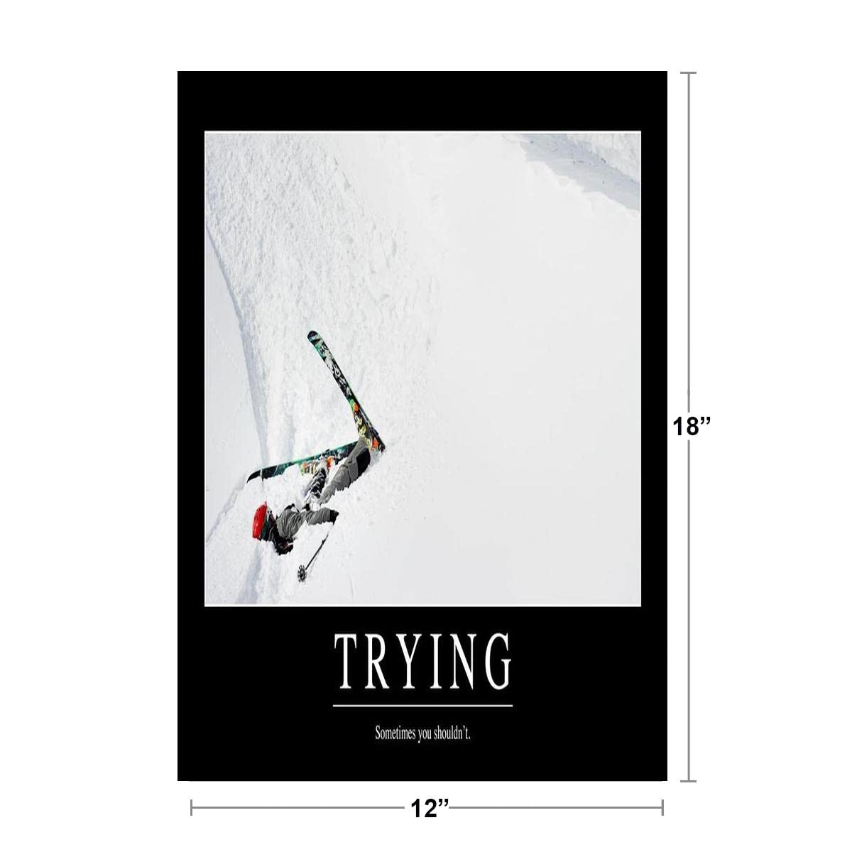 Trying Sometimes You Shouldnt Funny Demotivational Cool Wall Decor Art Print Poster 12x18