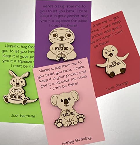 Pocket Hugs Keepsake, Missing you Gift, Long Distance Gift, Thinking of You, Birthday Present, Mother's Day Gift, Valentine's Day Gift, Easter Basket Stuffer, Teacher Appreciation (Koala)