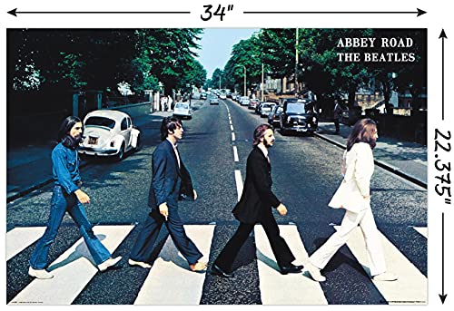 Trends International Beatles-Abbey Road Wall Poster, 22.375" x 34", Unframed Version, Bedroom