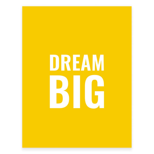 Andaz Press Motivational Wall Art, Dream Big, 8.5x11-inch Inspirational Success Quotes Office Home Gift Print, 1-Pack, Classroom Motivation Posters, UNFRAMED