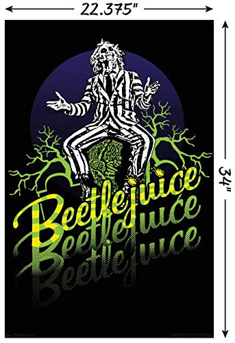 Trends International Beetlejuice-Yellow and Green Neon Wall Poster, 22.375" x 34", Unframed Version, 30 Count