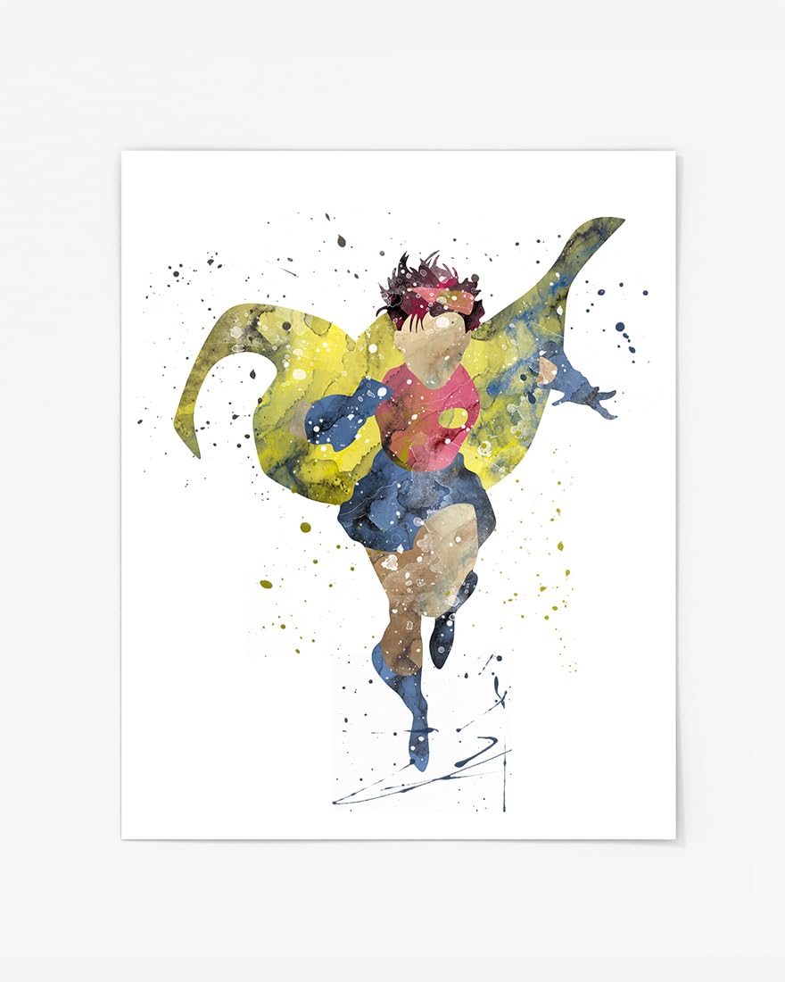 Jubilee Prints, X-Men Watercolor, Nursery Wall Poster, Holiday Gift, Kids and Children Artworks, Digital Illustration Art