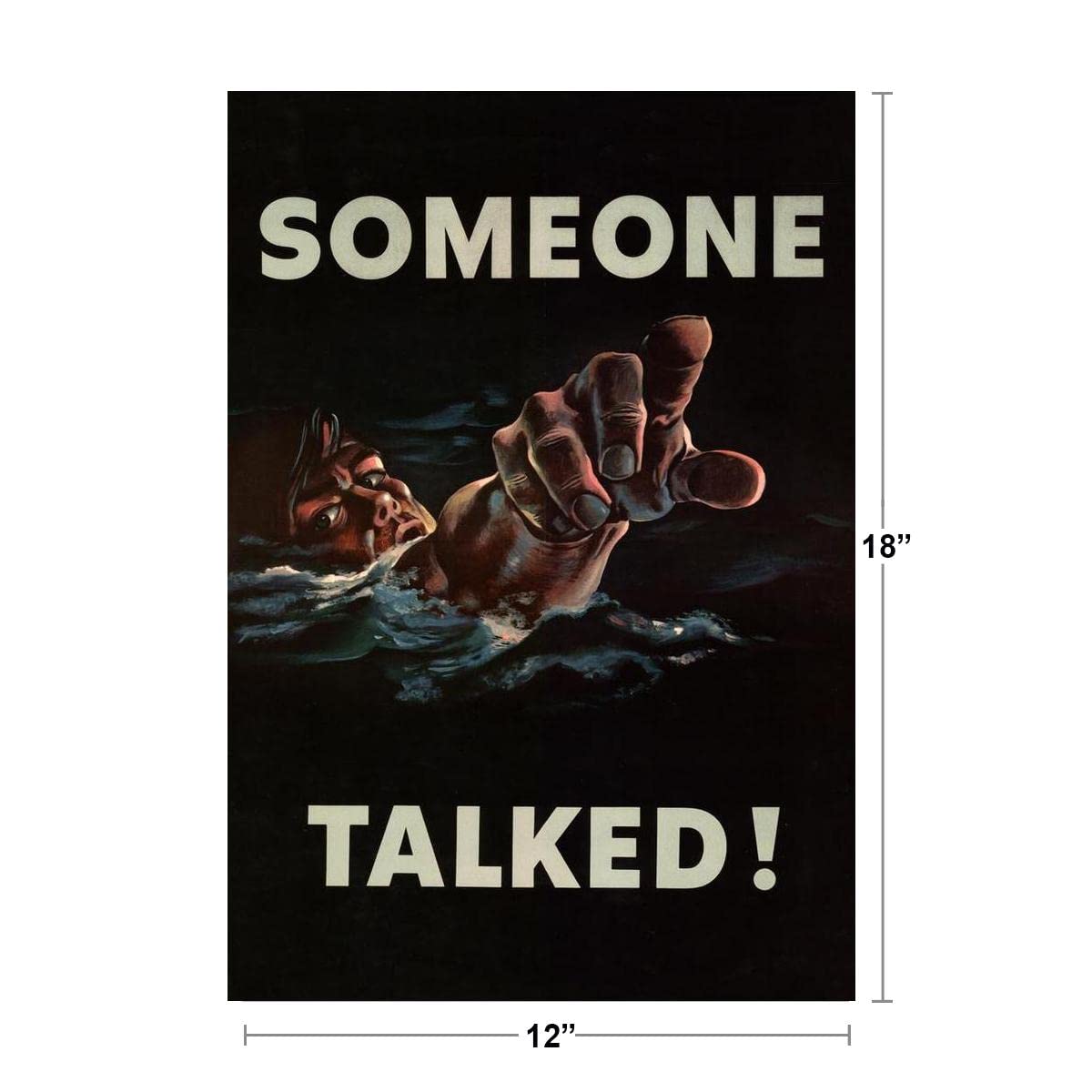 Someone Talked WPA War Propaganda Cool Wall Decor Art Print Poster 12x18