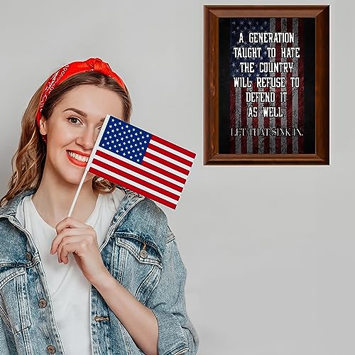 Generation Taught To Hate Country- Wall Decor Poster, This Political Liberty & Freedom Wall Art Print Is Ideal For Home, Military, Man Cave, Office, and School Decor, Unframed - 8x10"