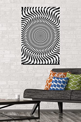 Trends International Zebra Stripe Optical Illusion Wall Poster, 22.375" x 34", Unframed Version