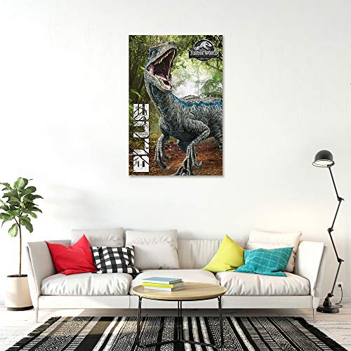 POSTER STOP ONLINE Jurassic World Fallen Kingdom - Movie Poster/Print (Blue/Dinosaur) (Size 24" x 36")