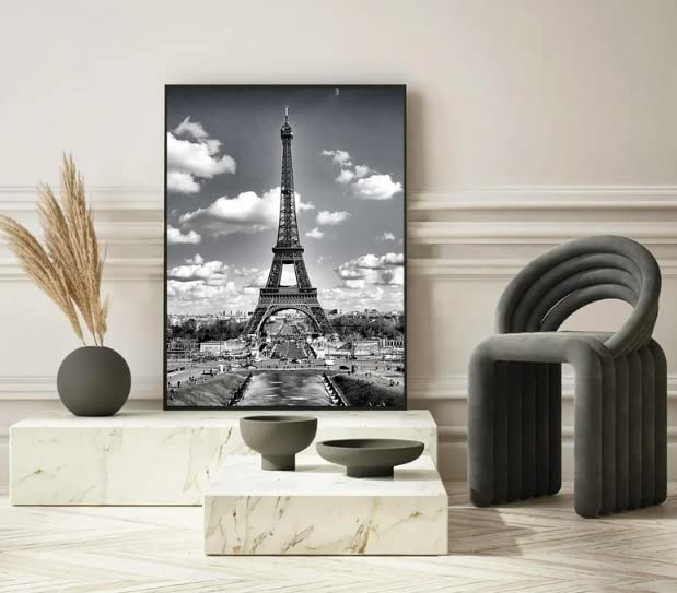 ShopHaven Eiffel Tower Print, Black and White Art, Eiffel Tower Wall Art, Paris Photo, France Print, Paris Art- 11x14 Poster Print