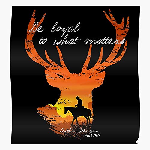Dead Red Arthur Sunset Stag Morgan Cowboy Rdr2 Redemption 2 Home Decor Wall Art Print Poster !