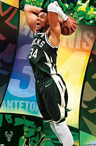 Trends International NBA Milwaukee Bucks - Giannis Antetokounmpo 21 Wall Poster, 22.37" x 34.00", Unframed Version