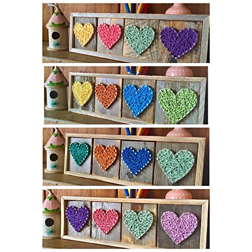 Yellow, pink, aqua and purple Valentine's Day Heart gift for kids. Decorations for childrens rooms and nurseries by Nail it Art.