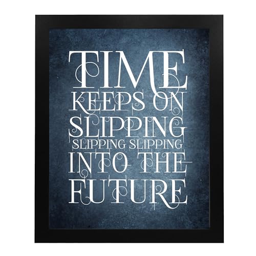 Steve Miller - Time Keeps On Slipping Song Lyric Wall Art, This Ready to Frame Typographic Rock Wall Art Music Poster Print is Good For Music Room, Office, Studio, And Room Decor, Unframed - 8x10”
