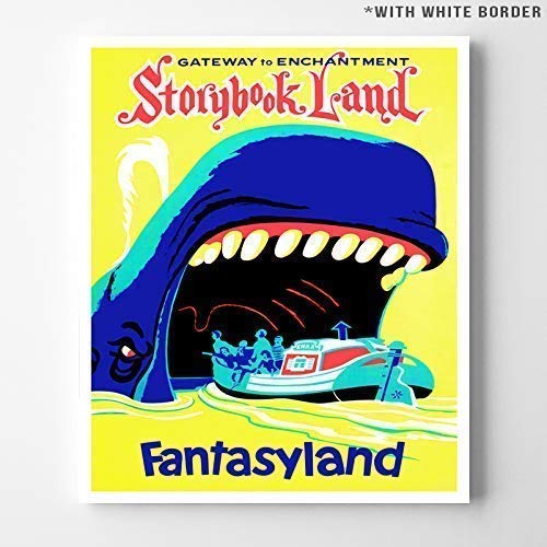 Disneyland Storybook Land Fantasyland Wall Art Poster Home Decor Print Vintage Artwork Reproduction - Unframed