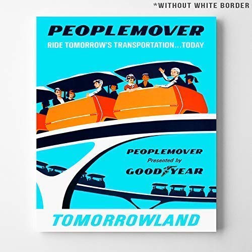 Disneyland Peoplemover People mover Tomorrowland Wall Art Poster Home Decor Print Vintage Artwork Reproduction - Unframed