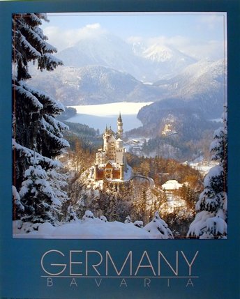 Castle Wall Decor Germany Neuschwanstein Art Print Poster (16x20)