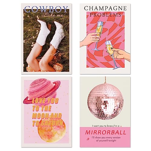 KACHE Pink Taylor Poster Music Midnights Posters for Room Aesthetic Champagne Problems Print Wall Art Preppy Retro Music Wall Decor Posters Gift for Swift fans 10x14 Inch (UNFRAMED)