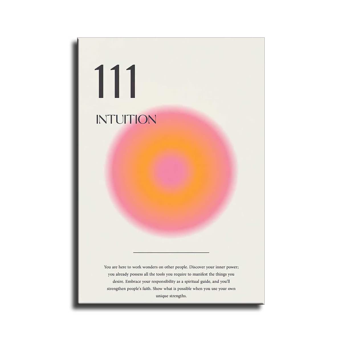 PHIMIITA Angel Number Poster 111 Poster, Aura Poster, Angel Number Poster, Angel Number Wall Art Print, Gradient Aura（8x10inch-Unframed