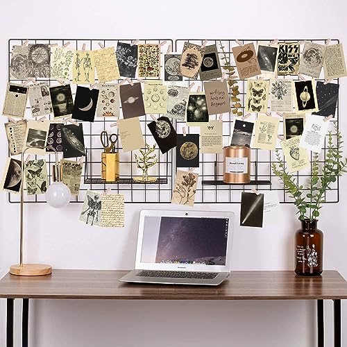 KBKBART Vintage Wall Collage Kit Aesthetic Pictures, 70pcs Retro Cottagecore Room Decor, Cute Photo Collage Posters for Room Aesthetic, Vintage Botanical Posters 4"x6" for Dorm, Bedroom, Teen, Girls