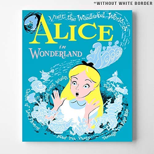 Disneyland Alice in Wonderland Fantasyland Wall Art Poster Home Decor Print Vintage Artwork Reproduction - Unframed