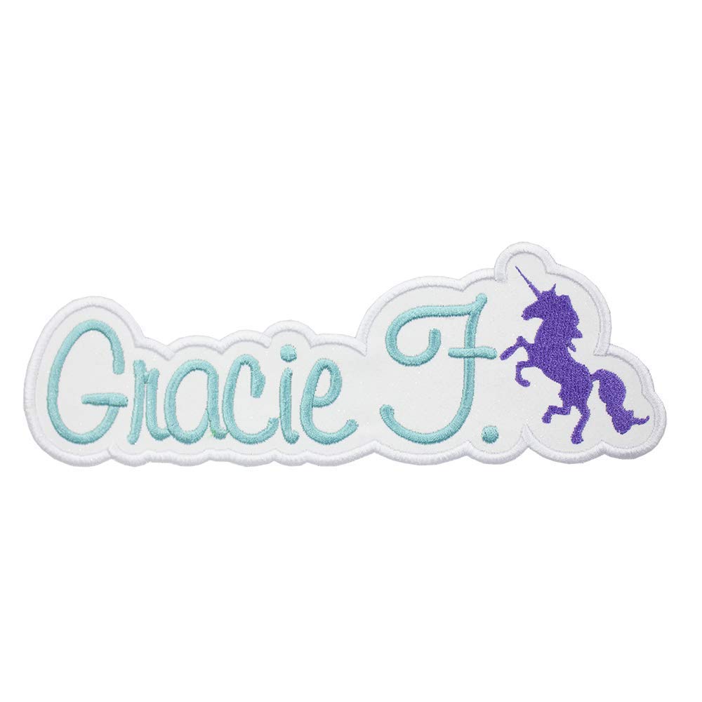 Unicorn Name Personalized Patch in your choice of sew on or iron on patch