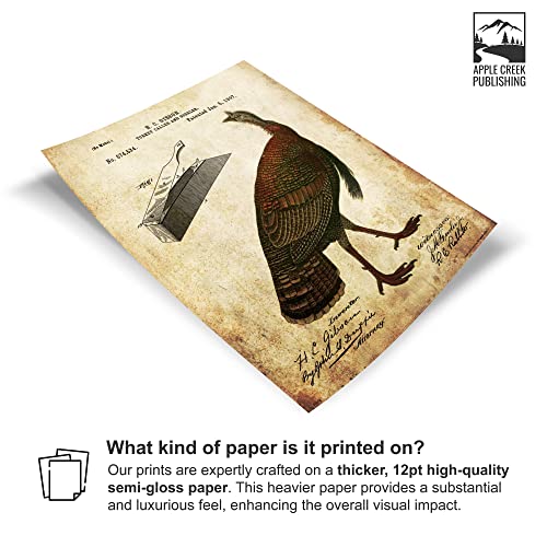 Apple Creek Turkey Hunting Box Call Patent Poster Art Print Reproduction 11x14 Wall Decor Pictures