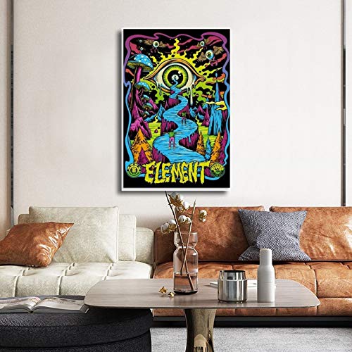 oein LANTICO LA Vintage Posters Element Trippy Canvas Art Poster and Wall Art Picture Print Modern Family Bedroom Decor Posters 12×18inch(30×45cm), Unframe-style1