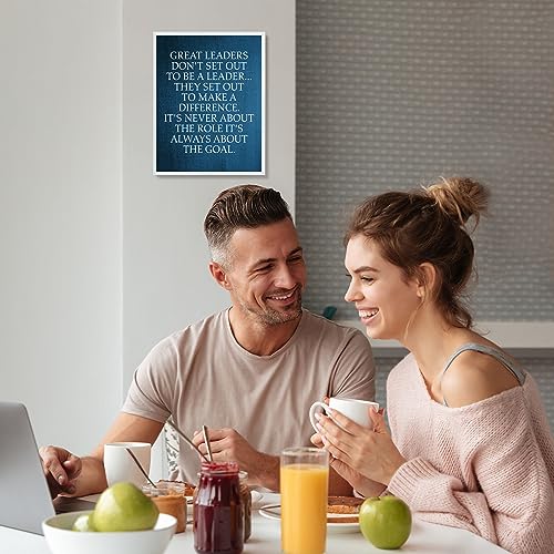 "Great Leaders Set Out to Make a Difference" -Motivational Quotes Wall Art-8 x 10" Modern Inspirational Poster Print-Ready to Frame. Positive Home-Office-Dorm-School Decor. Perfect for Teachers!