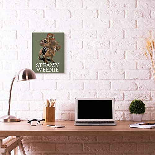 Stupell Industries Steamy Weenie Funny Steam Punk Dog Pet, Design by Jim Baldwin Wall Art, 16 x 20, Canvas