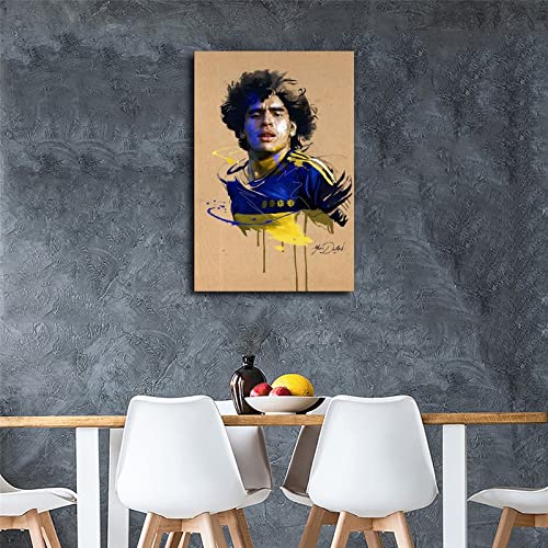 Maradona Football Legend Sports Canvas Art Poster and Wall Art Picture Print Modern Family Bedroom Decor Posters 16x24inch(40x60cm)