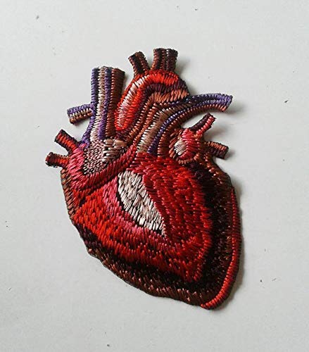 EmbroideryMoks Anatomical Heart Patch Embroidered