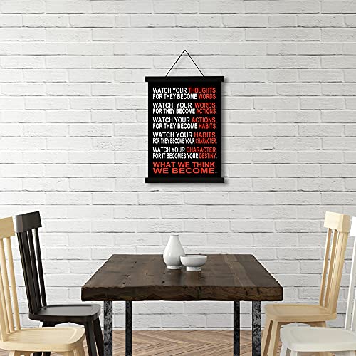 Pyradecor Black Magnetic Poster Hanger Frame For Prints Pictures Photos Posters Canvas Artwork(12" 1 Pack)