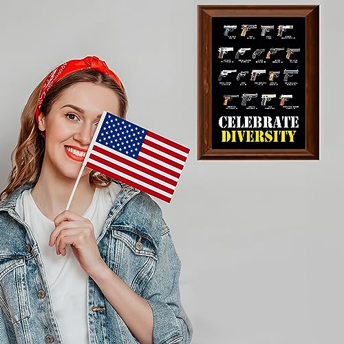 Hand Gun Poster - Patriotic Wall Art, This Second Amendment Wall Decor Poster Is A Great Wall Print For Home Decor, Bedroom Decor, Man Cave Room Decor Aesthetic, or 4th Of July, Unframed - 8x10