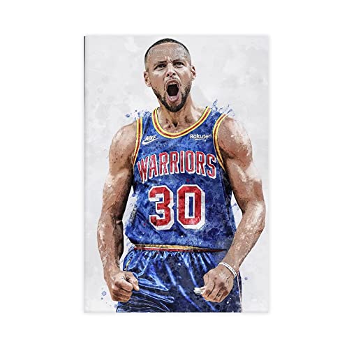 KAMUFF Basketball Player Poster For Walls Canvas Basketball Wall Art Print Quote Signed Posters For Boys Bedroom Unframe-style 12x18inch(30x45cm)