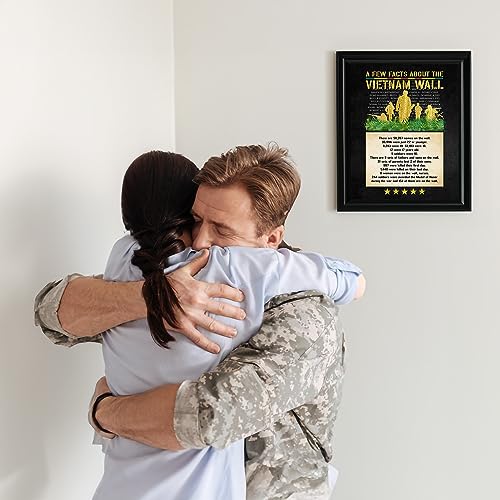 The Vietnam Wall - American Veteran Inspirational Patriotic Wall Decor Poster, Ideal Motivational Wall Art For Home Decor, Bedroom Decor, Man Cave Room Decor Aesthetic, or 4th Of July, Unframed - 8x10