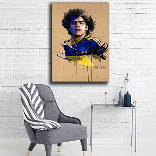 Maradona Football Legend Sports Canvas Art Poster and Wall Art Picture Print Modern Family Bedroom Decor Posters 16x24inch(40x60cm)