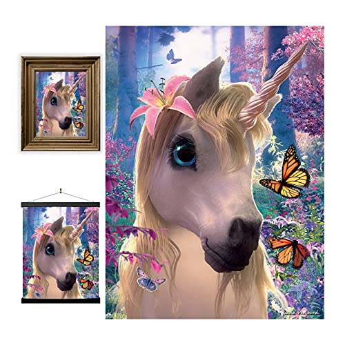 3D LiveLife Lenticular Wall Art Prints - Cute Unicorn from Deluxebase. Unframed 3D Fantasy Poster. Perfect wall decor. Original artwork licensed from renowned artist, David Penfound