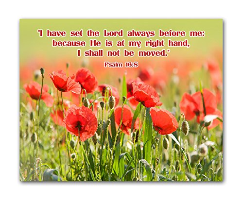 8x10 BIBLE QUOTES Christian Inspirational Wall Decor Posters. Set of 4 Unframed Poster Prints. Made in USA.