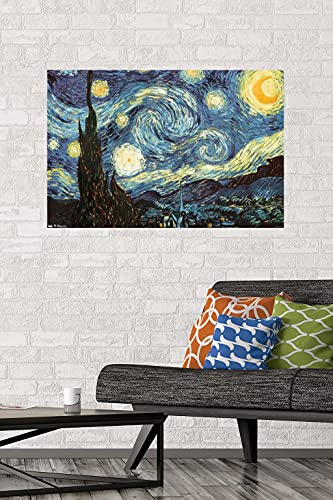 Trends International The Starry Night by Vincent van Gogh Wall Poster, 22.375" x 34", Unframed Version