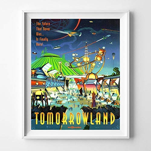 Disneyland World Starport Tomorrowland Wall Art Poster Home Decor Print Vintage Artwork Reproduction - Unframed
